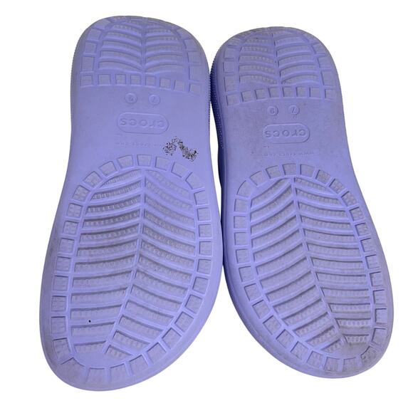 Crocs Mega Crush Clogs Platform Slip On Shoes Purple Womens 9 Comfort Retro - Picture 7 of 9